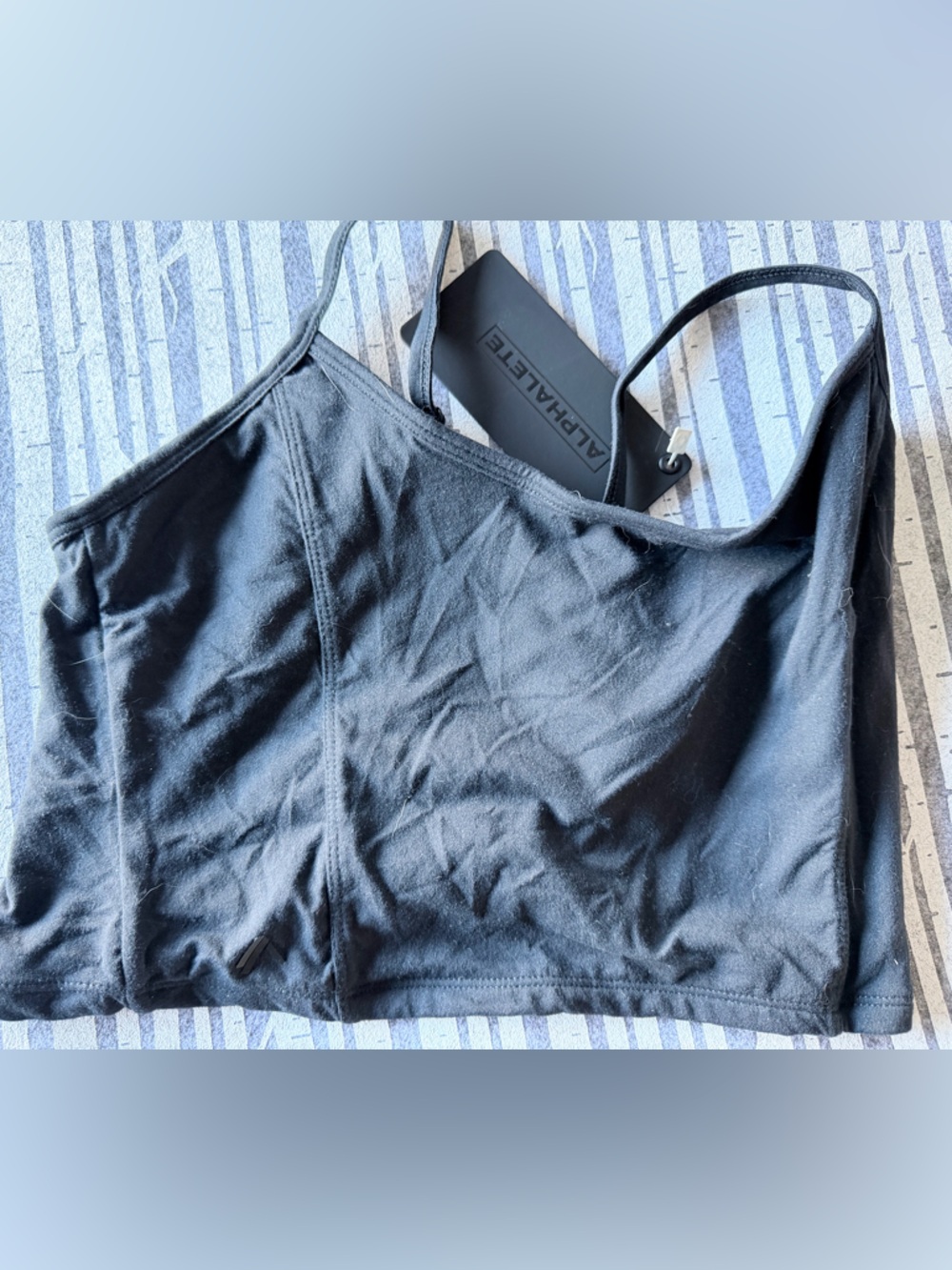 Alphalete Black Lightweight Strappy Sports Bralette
